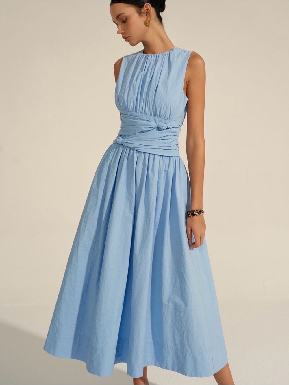 Commense Ruched Waist Maxi Dress